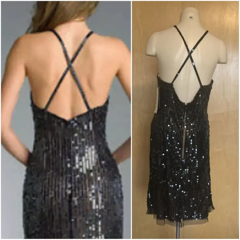 Basix Black Label Sequin Halter - Picture 2 of 13